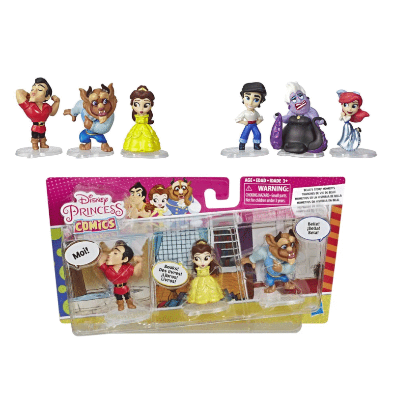 Figuras Princesas Disney Comics Momentos en la Historia Set/3 3a+