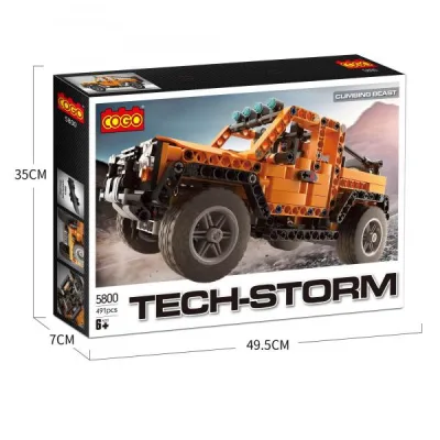 Carro Amarillo Armable TechStorm 491pzs 6a+