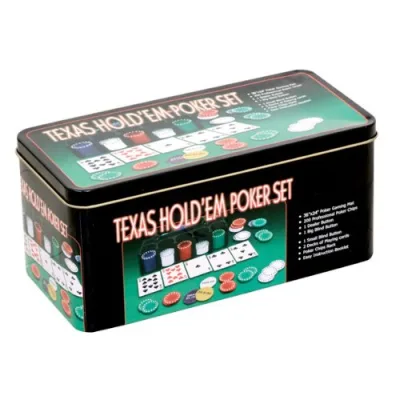 Juego de Poker Caja de Aluminio con Paño