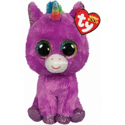 Peluche Beannie Boos Regular Unicornio Purpura Rosette Regular