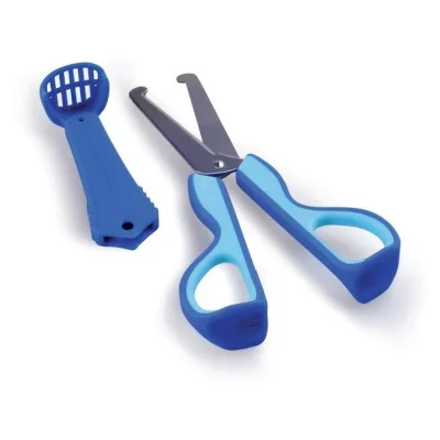 Baby Basics Tijeras de Comida para Bebé 3en1 Azul