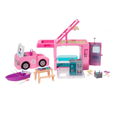 Barbie Campamento Caravana 3en1 60pzs 3a+