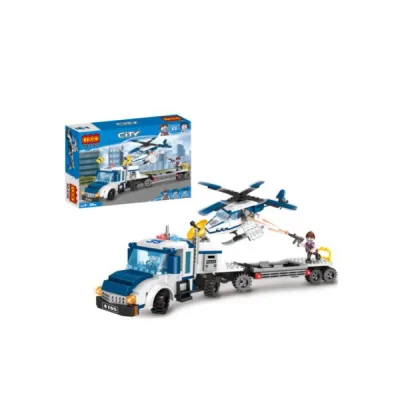 Furgón Policial y Helicóptero 329pzs 6a+