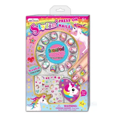 Juego de Uñas con SticKers Unicornio 5a+