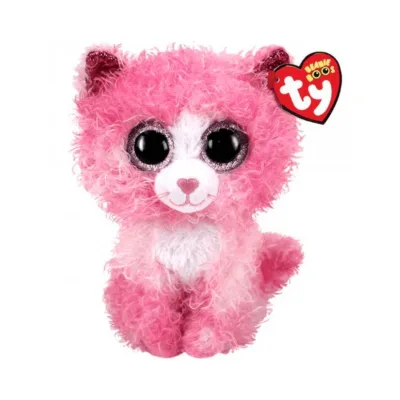 Peluche Beanie Boos Gato Reagan Rosa Regular