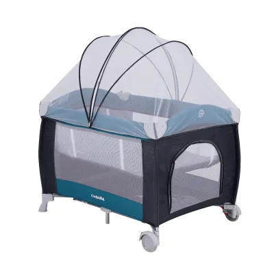 Baby Basics Encierro Serpentina con Toldo Color Gris con Verde