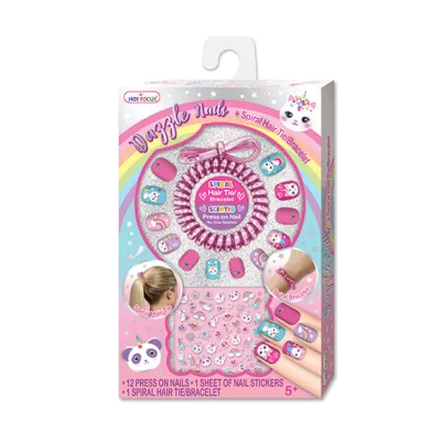 Juego de Uñas y Pulsera Espiral Y Cola Gaticornio 5a+