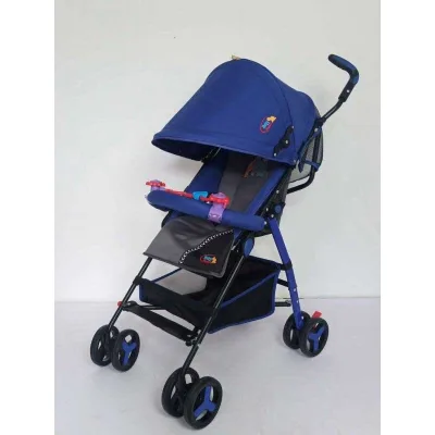 Baby Basics Coche Sombrilla para Bebé Azul con Gris Estampado Animales