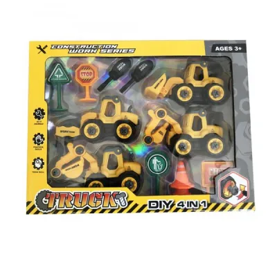 Vehículos de Construcción Armable Set/4 3a+(443685)