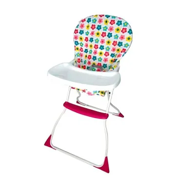 Baby Basics Silla Alta para Comer Rosada Flores 736m 15Kg Max(434492)