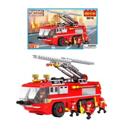 Camión de Bomberos Bloques de Armar 424pzs 6a+