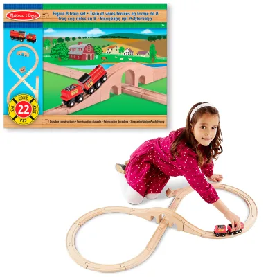 Juego Tren de Madera 22pzs 3a+