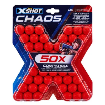 Bolas Suaves de Espuma Chaos XShot Blister de 50 8a+