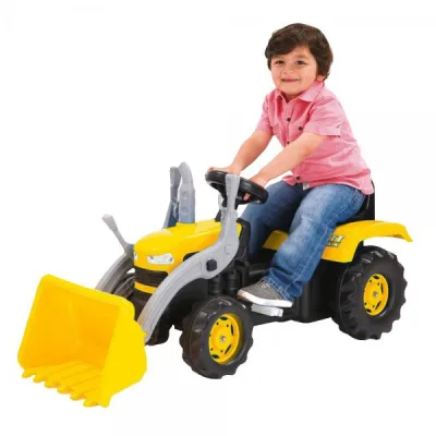 Tractor Amarillo de Pedal con Excavadora 3a+