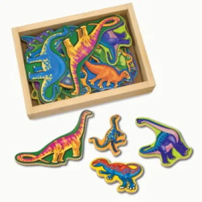 Dinosaurios de Madera Magnéticos 20Pzs 2a+