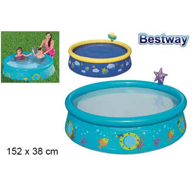 Piscina Fast Set AbejaEstrella de Mar Lanzador de Agua 1.52x38cm 2a+