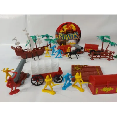 Piratas y Accesorios en Balde 100 Pzs 3a+