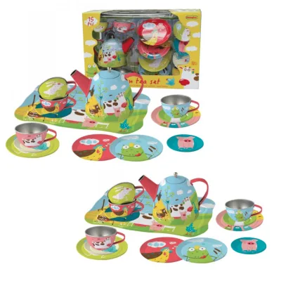 Juego de Té Aluminio Granja 15 pzs 3a+