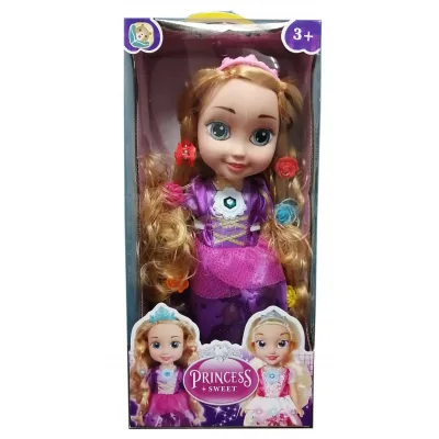 Muñeca Dulce Princesa Pelo Castaño Vestido Morado 3a+ (443401)