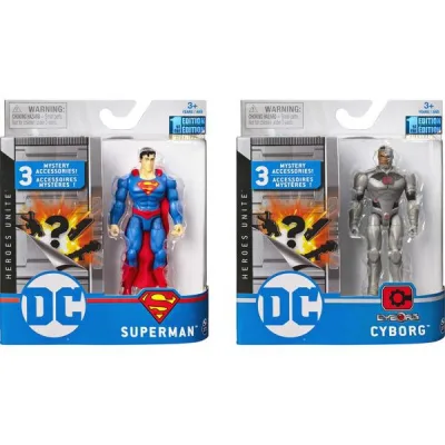 Figura DC Comics 3 Accesorios Misteriosos Set de 2 Blister(SupermanCyborg) 3a+