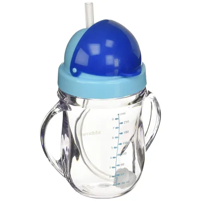 Baby Basics Biberón de Entrenamiento con Pajilla 8oz Azul 9m+