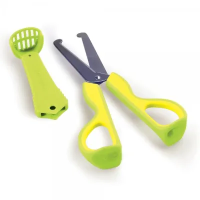 Baby Basics Tijeras de Comida para Bebé 3en1 Verde