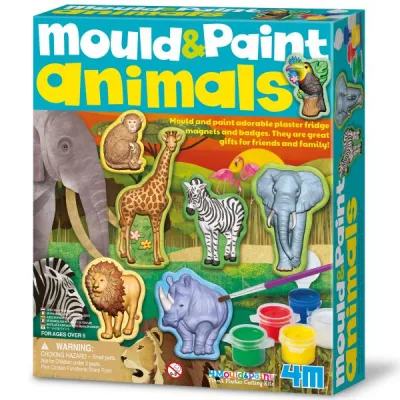 Juego Pinta y Moldea Animales de Yeso 5a+