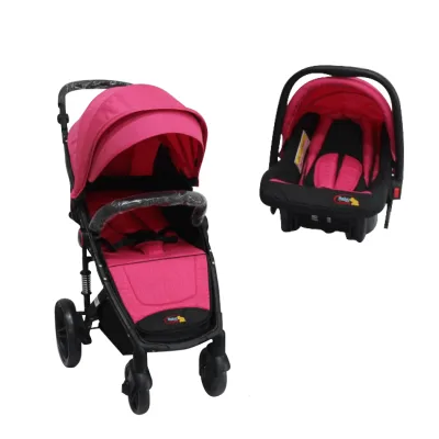 Baby Basics Coche con Portabebé Rosado 03a 15Kg Max