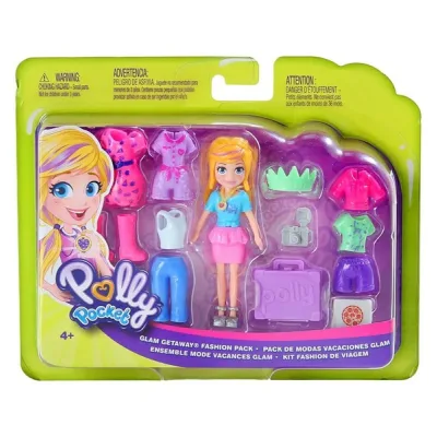Polly Pocket Muñeca Set de Modas Vacaciones Glamurosas 4a+