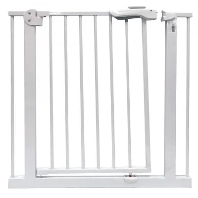 Baby Basics Puerta de Seguridad Ajustable 75cm a 85cm con Seguros Blanco