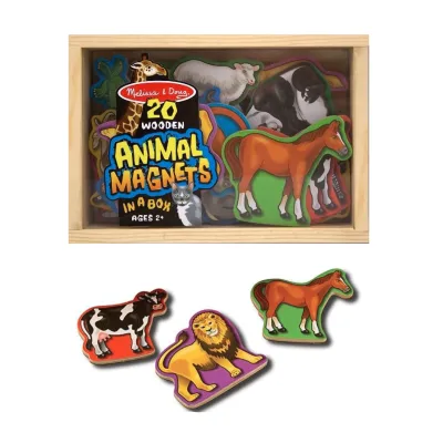 Animales de Madera Magnéticos en Caja 20 Pzs 2a+ (10475)