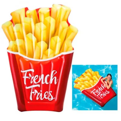 Colchón Inflable para Piscina en Forma de Papas Fritas 1.75x1.32cm