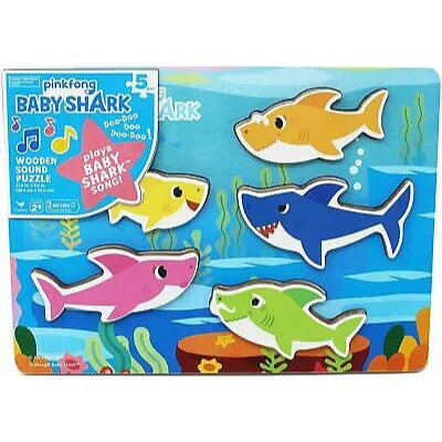 Rompecabezas Baby Shark de Encajar con Sonidos 5pzs 2a+