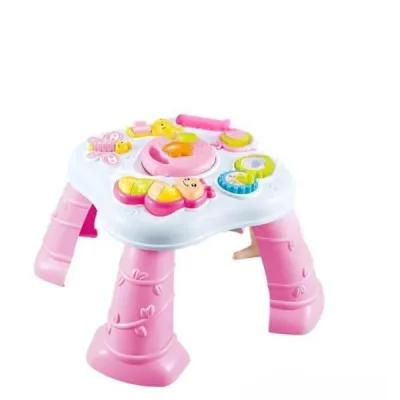 Baby Basics Mesa de Aprendizaje Multifuncional para el Bebé Rosada 6m+