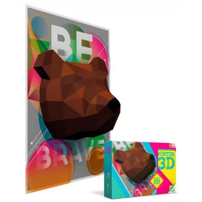 Rompecabezas Póster 3D Oso 500pzs 12a+