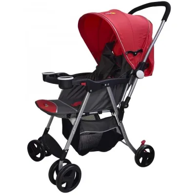 Baby Basics Coche para Bebe Rosado con Gris 15Kg Max (444538)