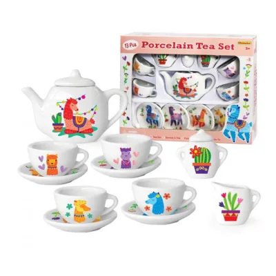 Juego de Té de Porcelana de Llama 13pzs 8a+