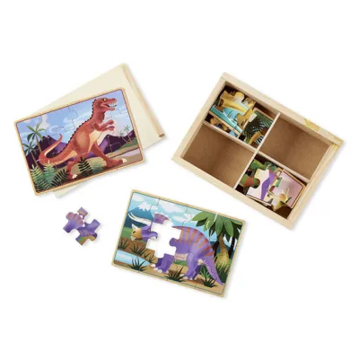 Rompecabezas de Dinosaurios en Caja Set de 4 3a+