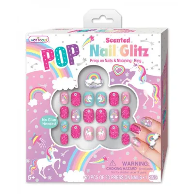 Uñas Pop Glamurosas Unicornio 5a+