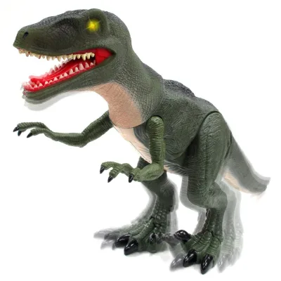 Dinosaurio Velociraptor Azul con Luz y Sonidos 3a+