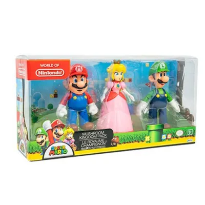 Mundo Nintendo Figura Super Mario 10cm Set de 3 3a+