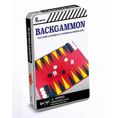 Juego de Mesa Backgammon Caja Metálica 6a+