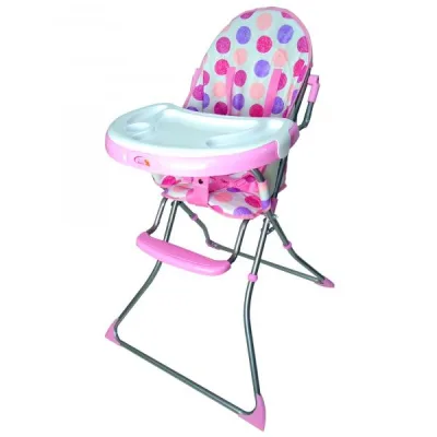 Baby Basics Silla Alta para Comer Rosada Círculos 636m (434430)