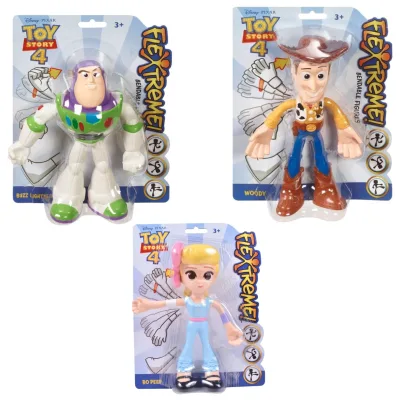 Figuras Toy Story 4 Flextreme! 17cm( WoodyBuzz LightYearMr Increíble) 3a+