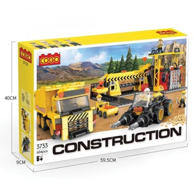 Juego de Vehículos de Construcción Armable 604pzs 6a+