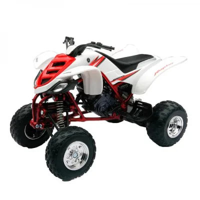 Cuadraciclo Yamaha Raptor 660R Blanco ATV 1:12 5a+