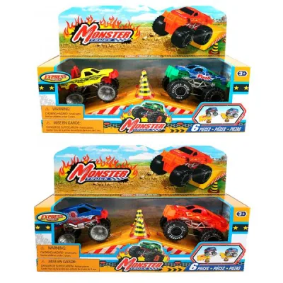 Vehículos Monster Truck Set de 2 6pzs 3a+ / Surtido de 2 / Se venden por separado