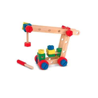 Set de Vehículos de Construcción de Madera 48pzs 4a+